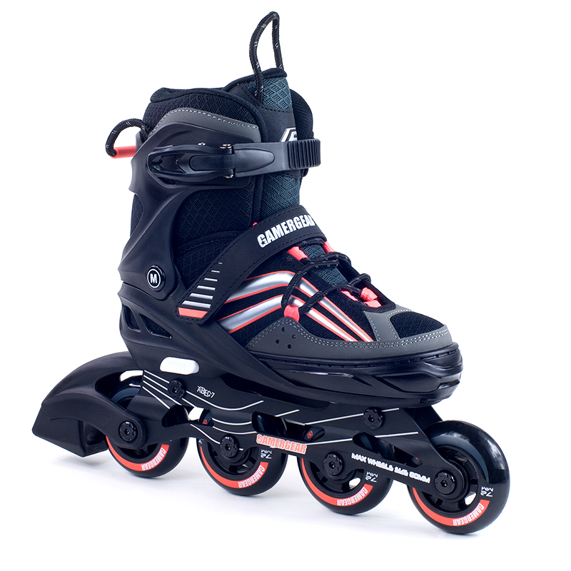 RUBBER TAG 4 WHEEL HEAT STAMPING ADJUSTABLE INLIE SKATE（SS-213A-1)