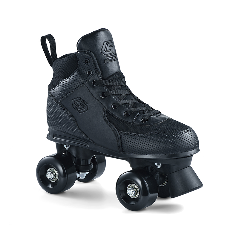 PU LEATEHR MEDIUM HIGH QUAD ROLLER SKATE 