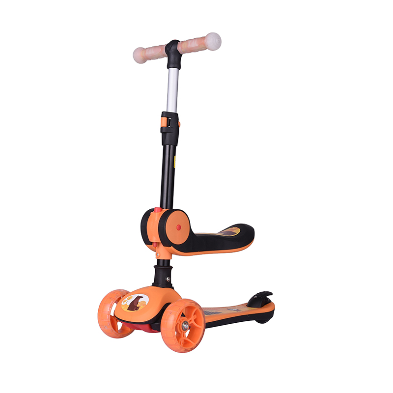 BEGINNER 3 WHEELS BLUE SCOOTER WITH FLASHING WHEELS (SCT-045-2)