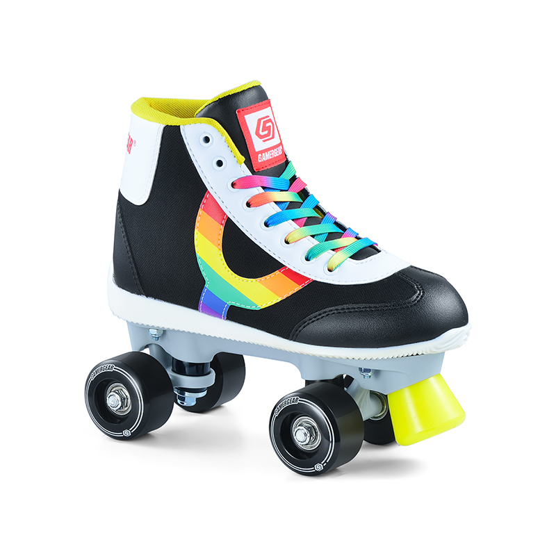 LEATHER MEDIUM HIGH SNEAKERS QUAD ROLLER SKATE 